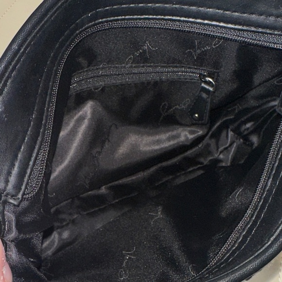 Vera Bradley Midnight Houndstooth Pattern Leather Trimmed CB Shoulder Bag NWOT - Picture 7 of 13